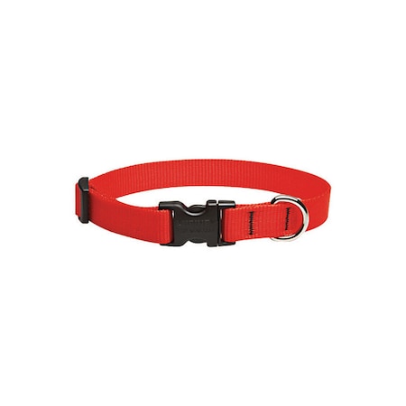 Lupine LupinePet Basic Solids Red Red Nylon Dog Adjustable Collar 22501